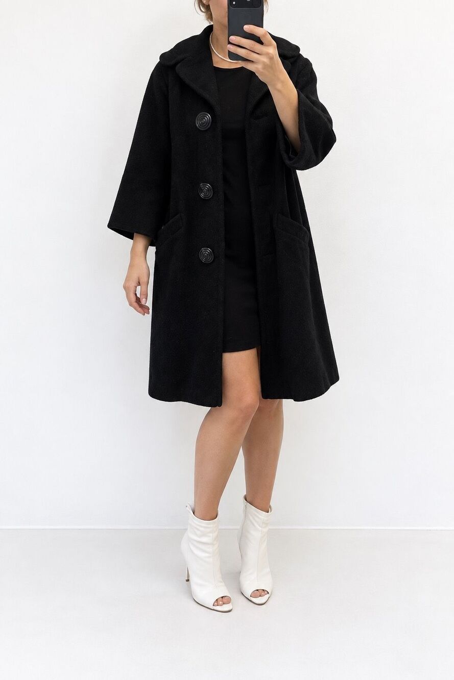 Vintage Rare🔥Forstmann 100% Cashmere Black Swing Coat, Hand Tailored, Size M